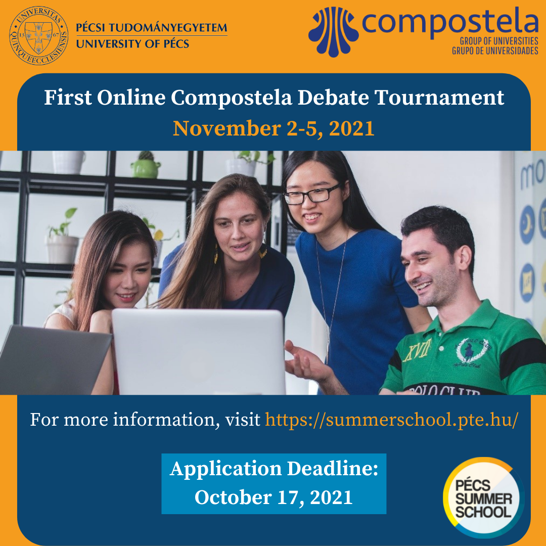 Compostela Debate Tournament 2021 flyer to social media sites